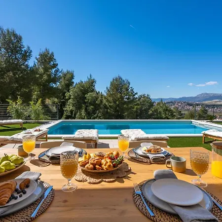 Sunset Split Overviewing Split And Bay Vila Podstrana