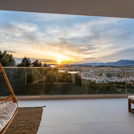 Sunset Split Overviewing Split And Bay Vila *