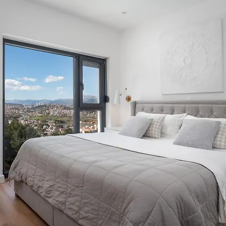 Sunset Split Overviewing Split And Bay *