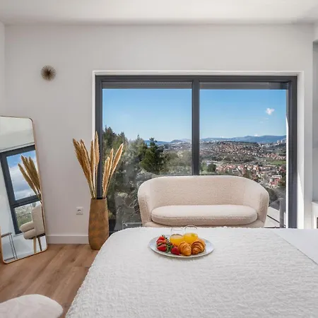 Sunset Split Overviewing Split And Bay * Podstrana