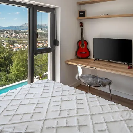 Sunset Split Overviewing Split And Bay Villa Podstrana