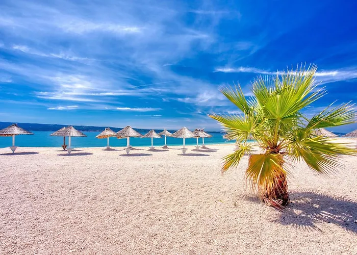 Sunset Split Overviewing Split And Bay